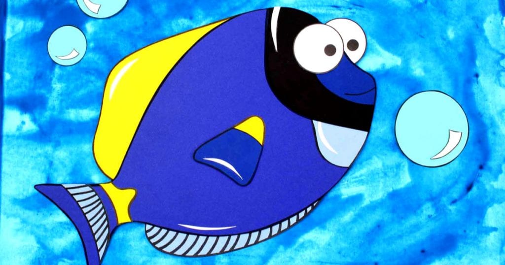 Paper Finding Dory Blue Tang Craft - Mama Likes This