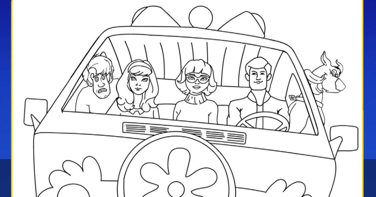 Scoob Mystery Machine Coloring Page Mama Likes This