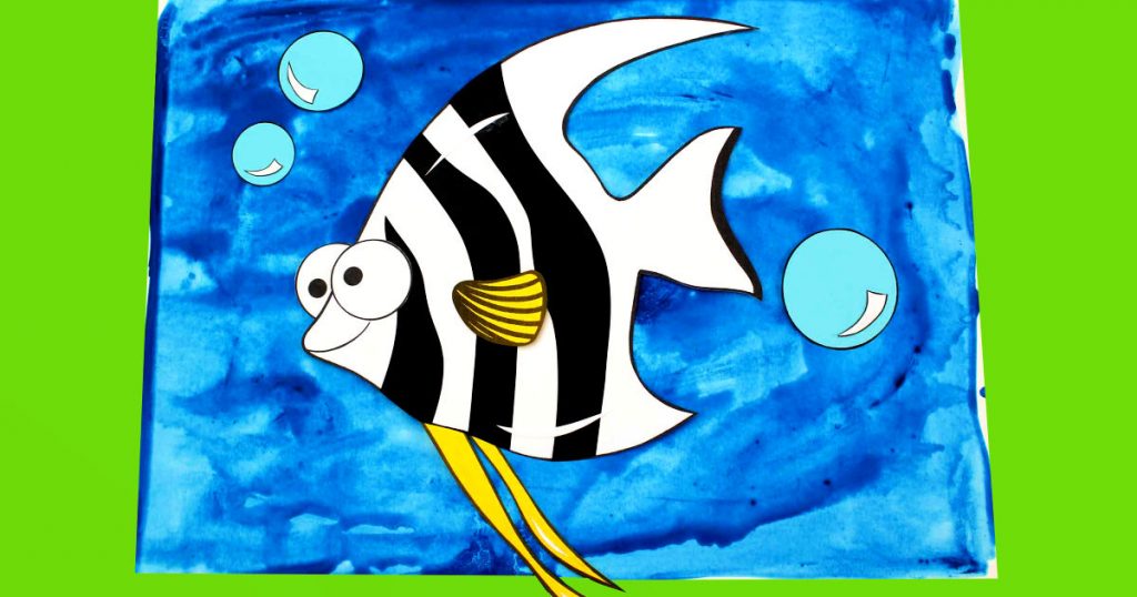 Free Printable Paper Angelfish Craft - Mama Likes This