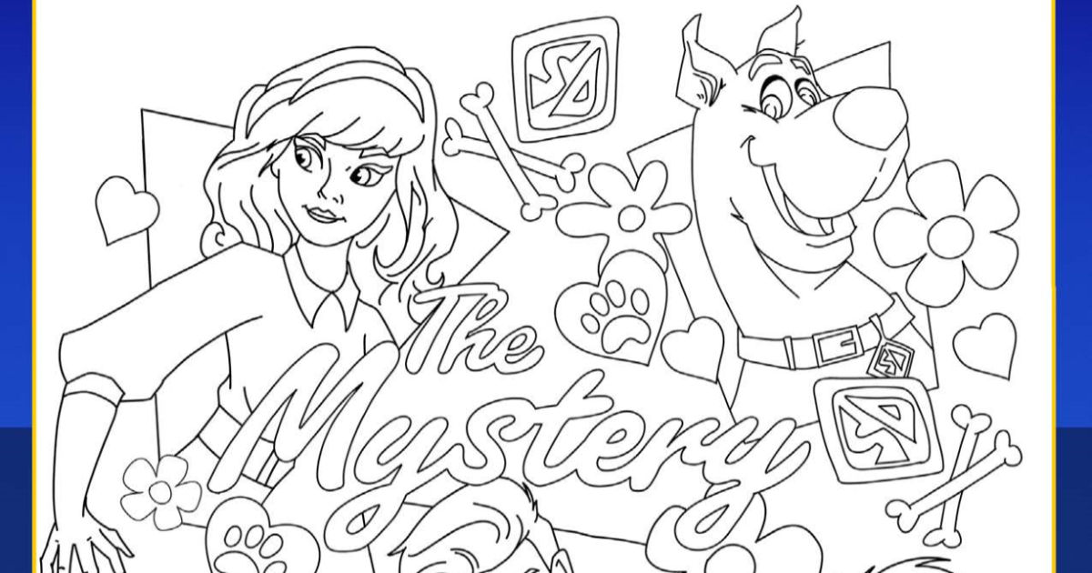 Groovy Scooby Doo Coloring Page - Mama Likes This