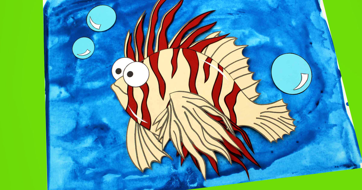 paper lionfish craft