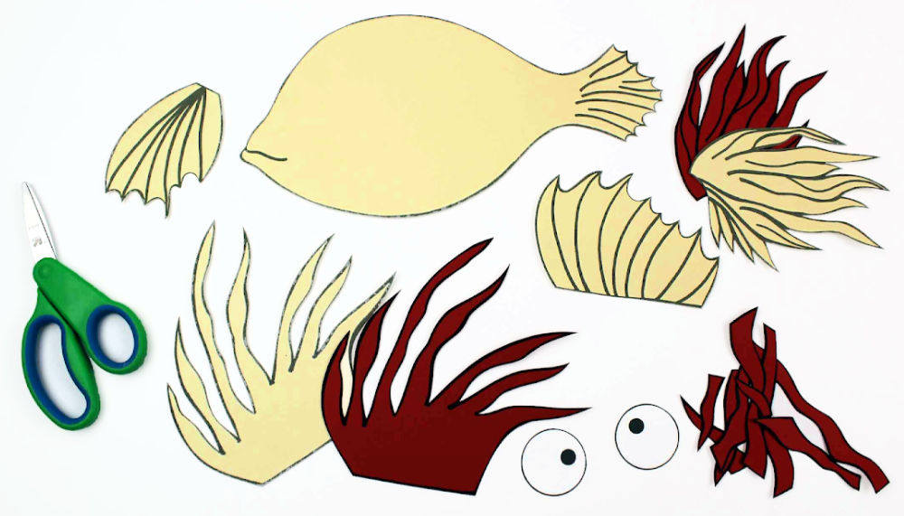 pieces for lionfish craft