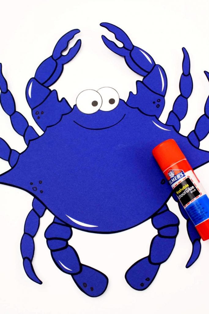 Free Printable Paper Blue Crab Craft - Mama Likes This
