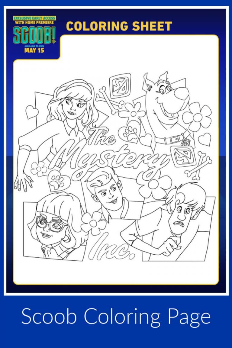 Groovy Scooby Doo Coloring Page | Mama Likes This