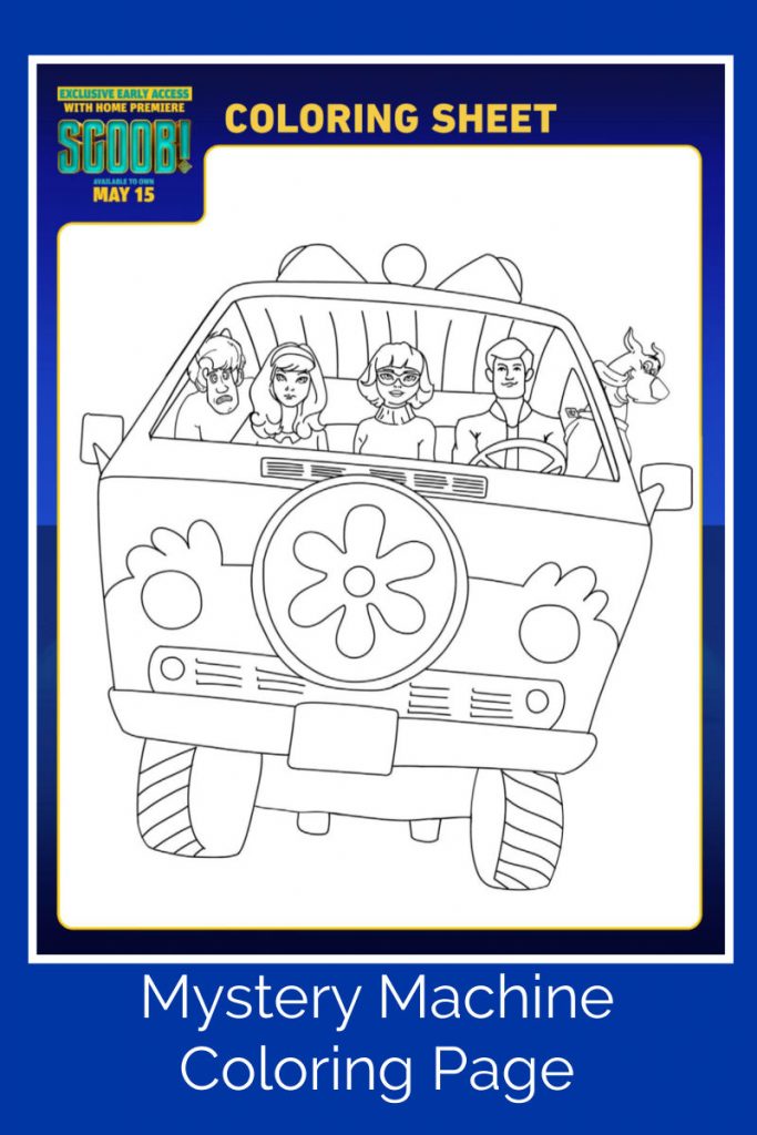 Scoob Mystery Machine Coloring Page - Mama Likes This