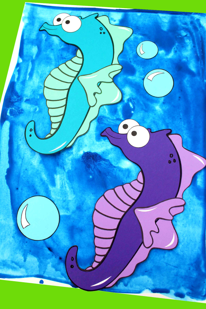 Free Printable Paper Seahorse Craft #Seahorse #SeahorseCraft #SeahorseCrafts #PaperCraft