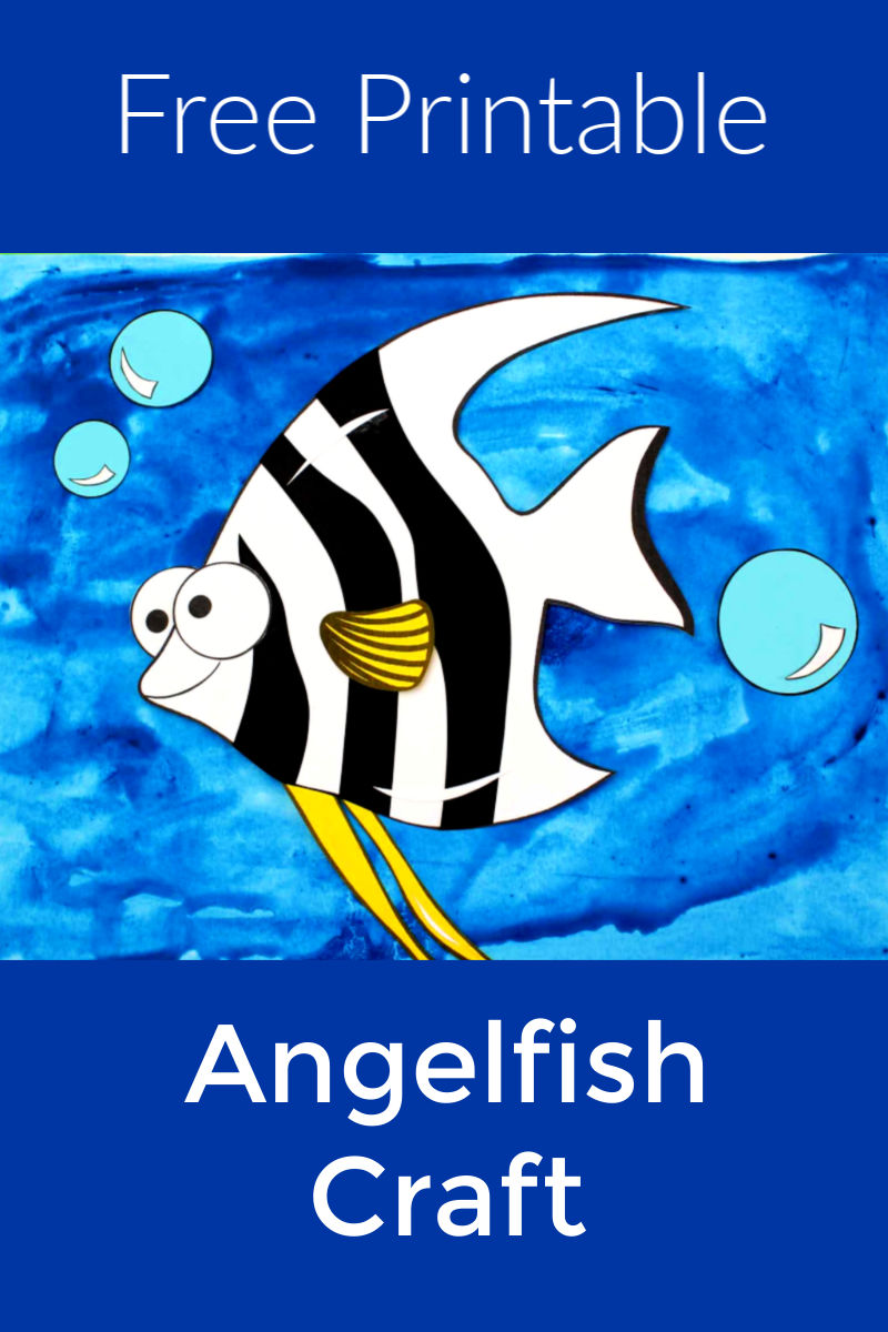 Free Printable Paper Angelfish Craft #angelfish #FishCraft #AngelfishCraft #OceanCraft