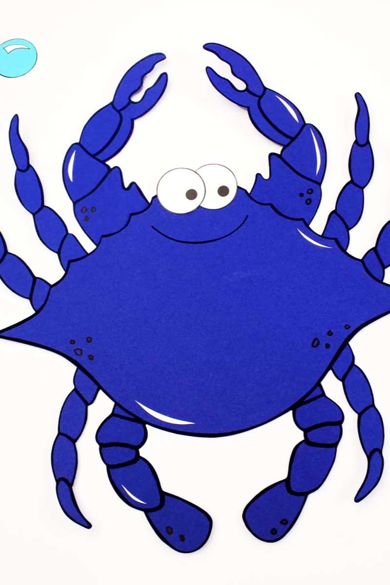 Free Printable Paper Blue Crab Craft #bluecrab #bluecrabcraft #crab #crabcraft