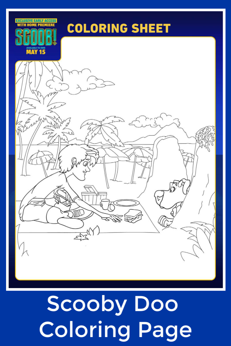 Free Printable Scooby Doo Picnic Coloring Page #scoob #scoobydoo #scoobmovie #shaggy