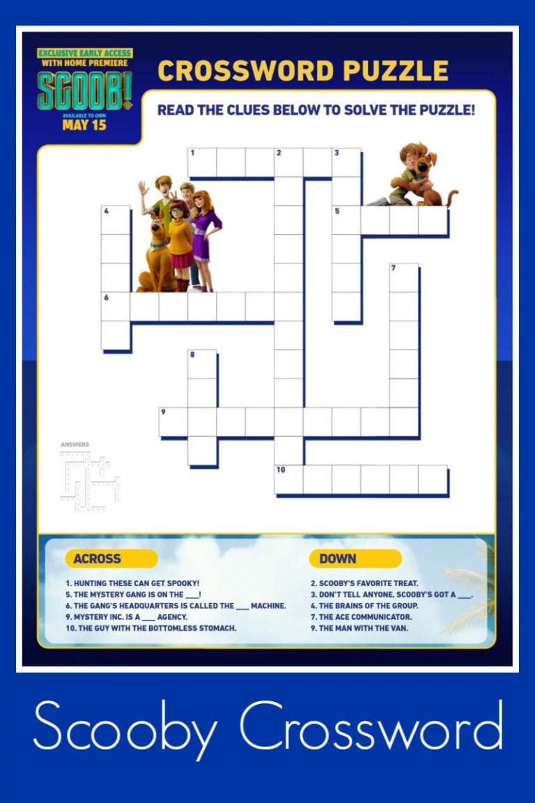 Free Printable Scooby Crossword Puzzle Mama Likes This
