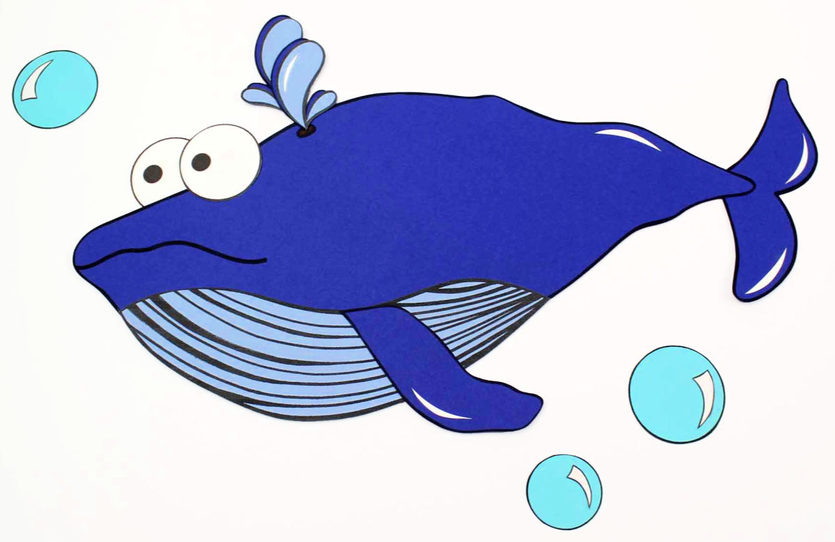 Free Printable Blue Whale Craft - Mama Likes This