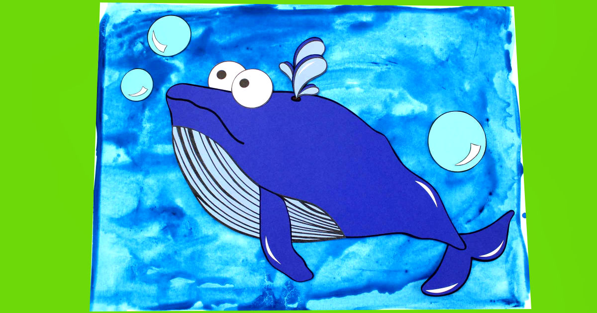 printable whale paper craft