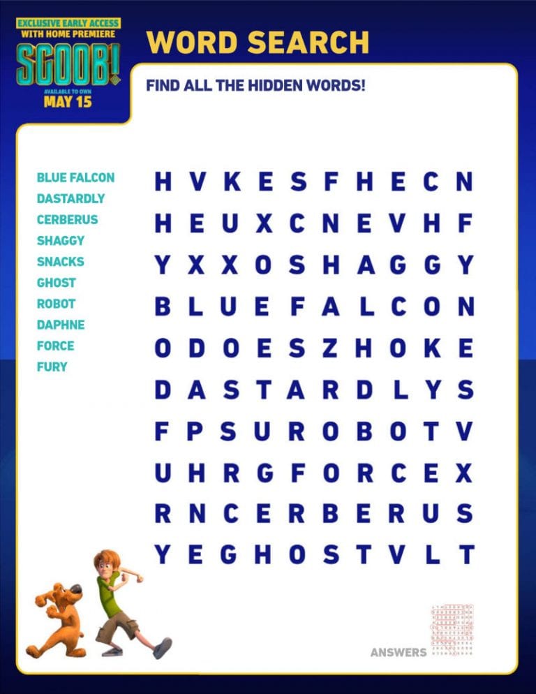 Free Printable Scooby Word Search - Mama Likes This