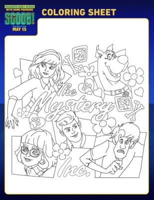 Groovy Scooby Doo Coloring Page - Mama Likes This