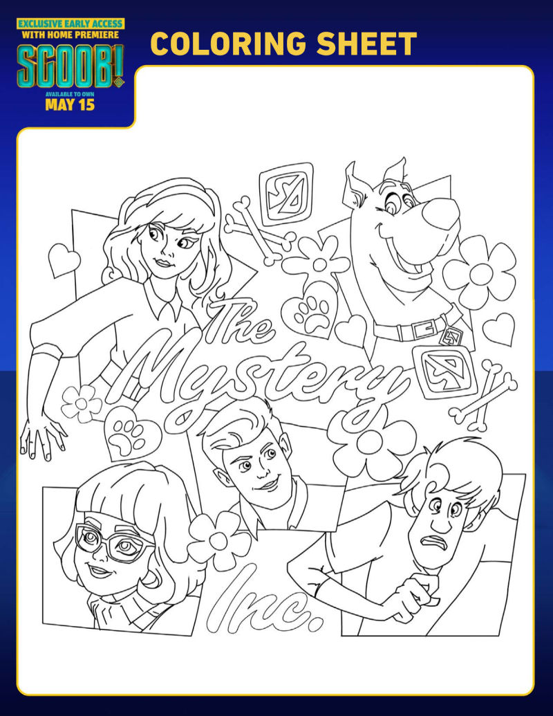 scooby doo mystery inc coloring page