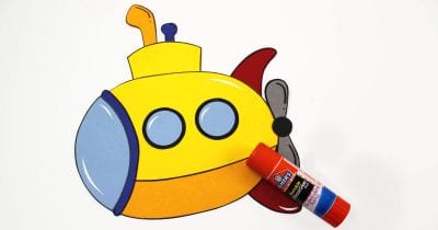 Download Yellow Submarine Craft with Free Template | Mama Likes This