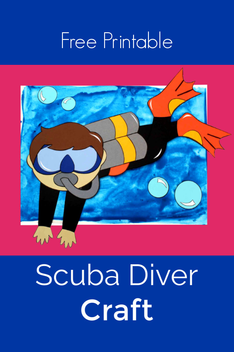 Printable Boy Scuba Diver Craft #ScubaCraft #UnderTheSea #ScubaDiver #ScubaDiving #FreePrintable #PrintableCraft
