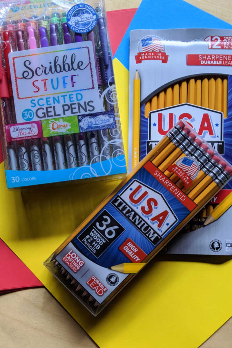 pin school supplies pens and pencils