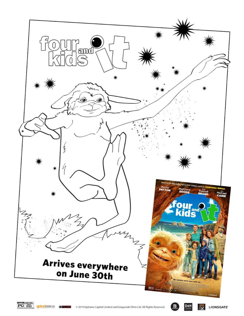 Four Kids and It Coloring Page#FourKidsAndIt #FourKidsAndItMovie #FreePrintable #PrintableColoringPage