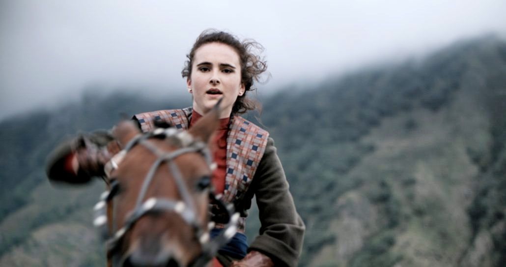 young georgian woman on horse