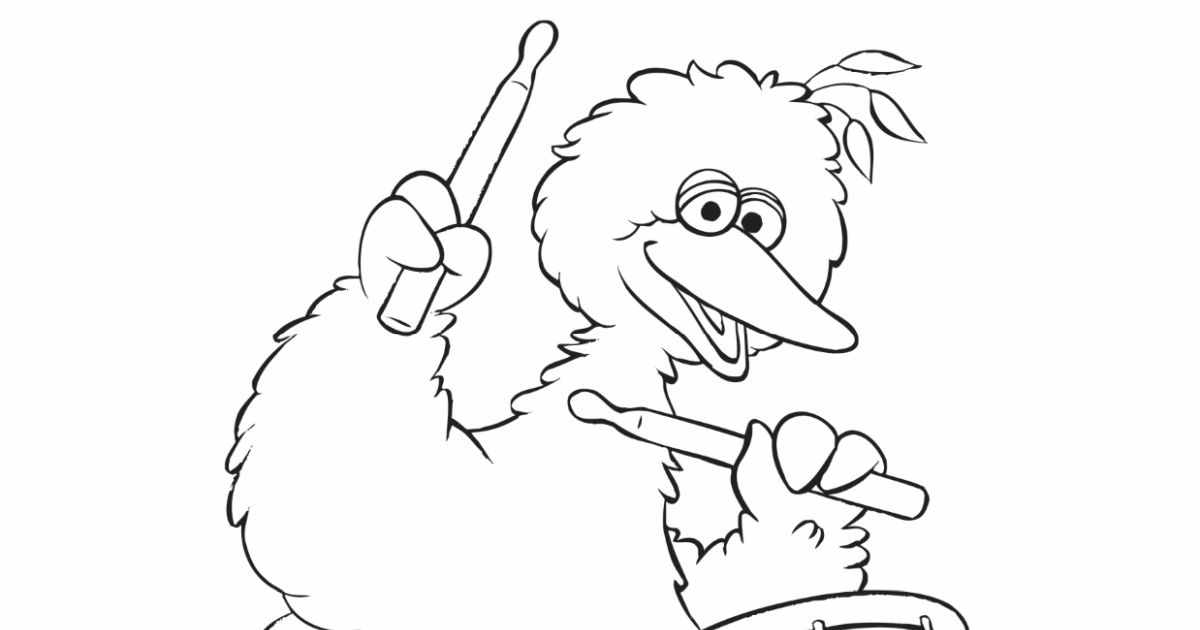 Free Printable Big Bird Coloring Page - Mama Likes This