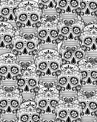 free printable sugar skull adult coloring page  mama