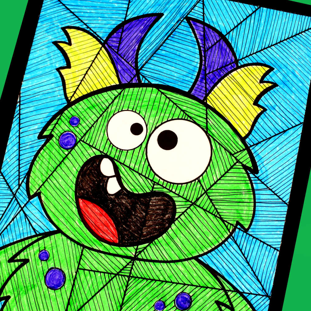 goofy halloween monster coloring page
