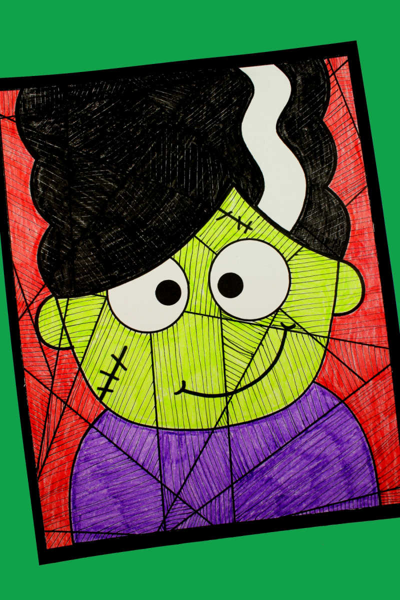 Bride of Frankenstein Craft for Halloween #HalloweenCraft #BrideofFrankenstein