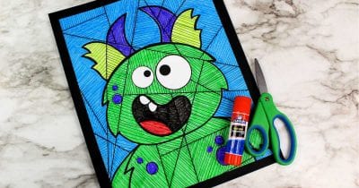 halloween goofy monster coloring page