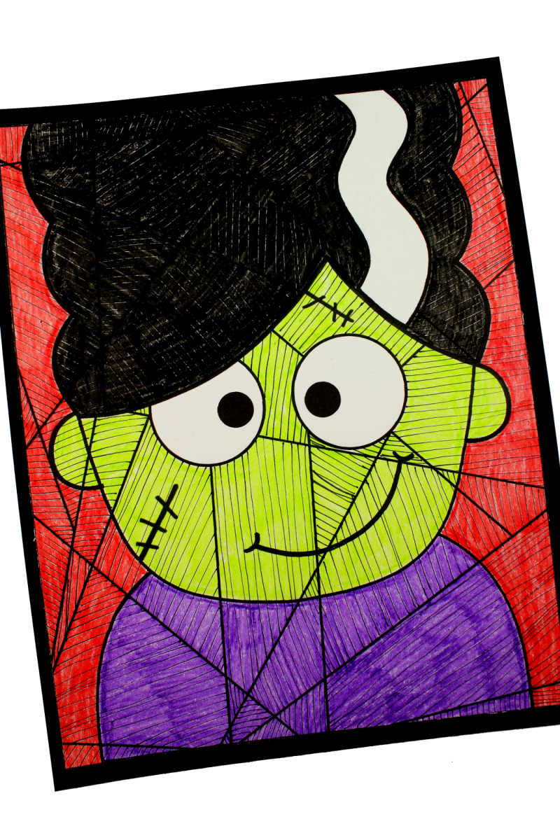 Bride of Frankenstein Craft for Halloween #HalloweenCraft #BrideofFrankenstein