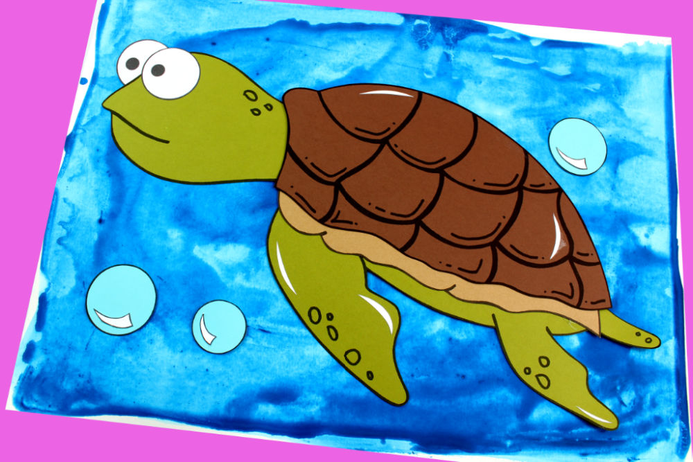 Sea Turtle Craft with Free Template | Mama Likes This