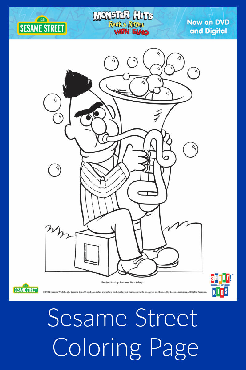 Bert Coloring Page #SesameStreet #Bert #FreePrintable #ColoringPage