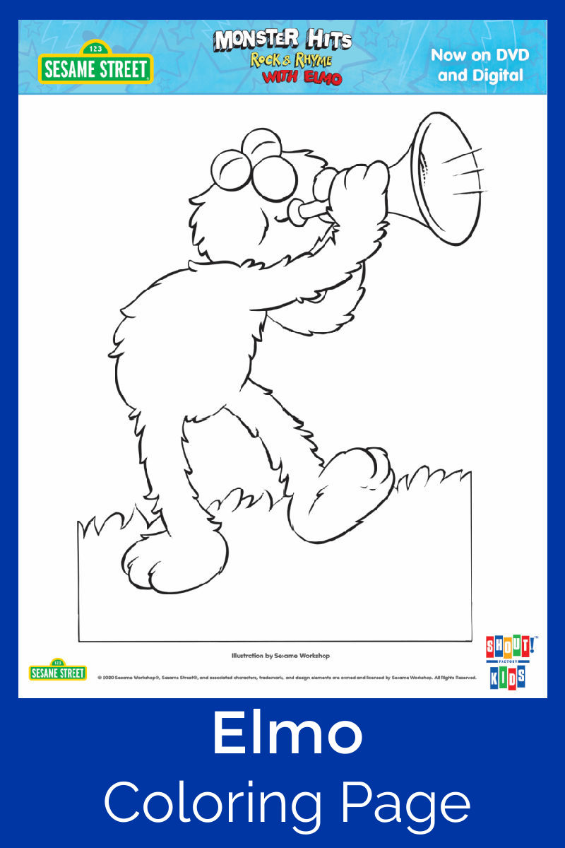 Elmo Coloring Page #SesameStreet #FreePrintable #Elmo