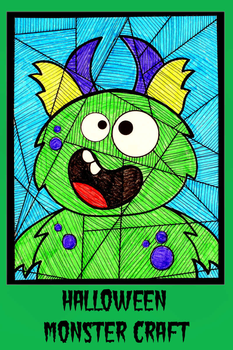 Goofy Monster Coloring Page Line Art Craft
