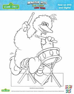 Free Printable Big Bird Coloring Page - Mama Likes This