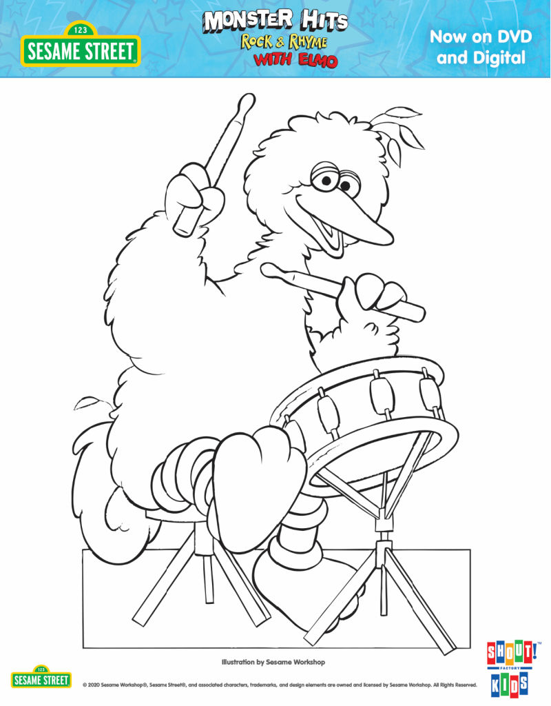 Big Bird Coloring Page #BigBird #SesameStreet #FreePrintable #ColoringPage