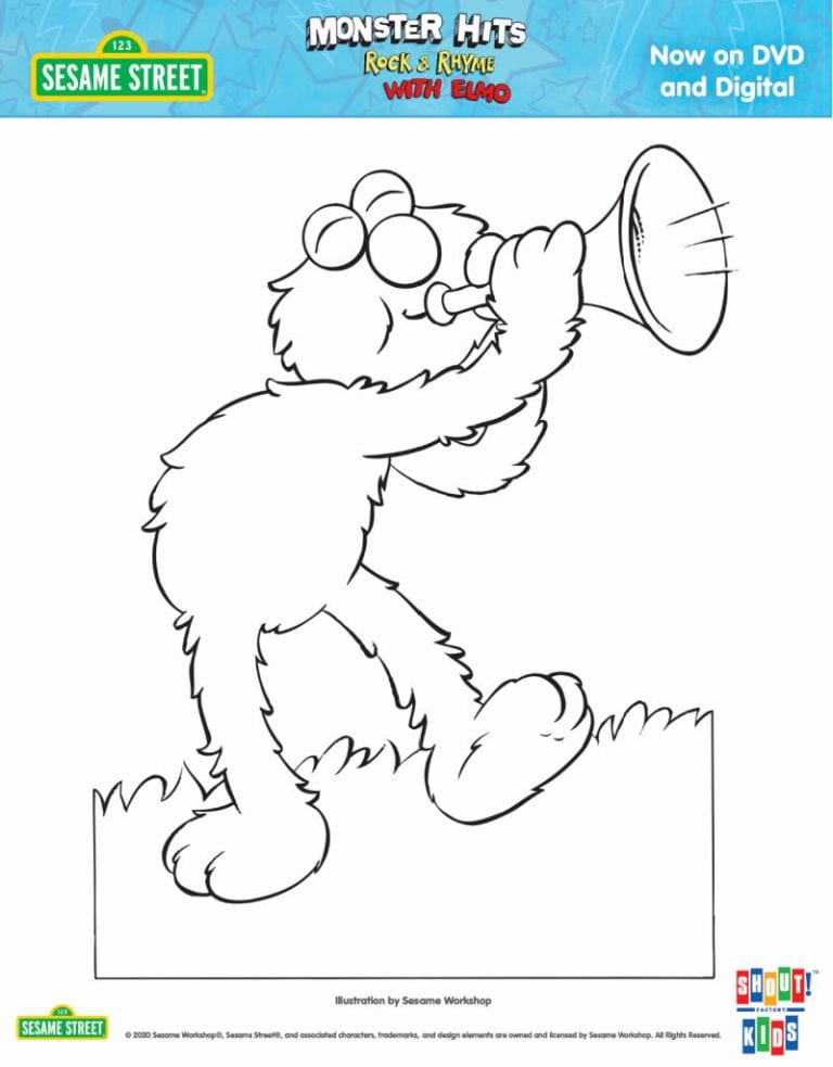 Rock And Rhyme Elmo Coloring Page - Mama Likes This