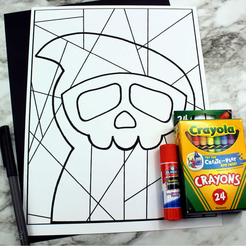 supplies for grim reaper halloween craft