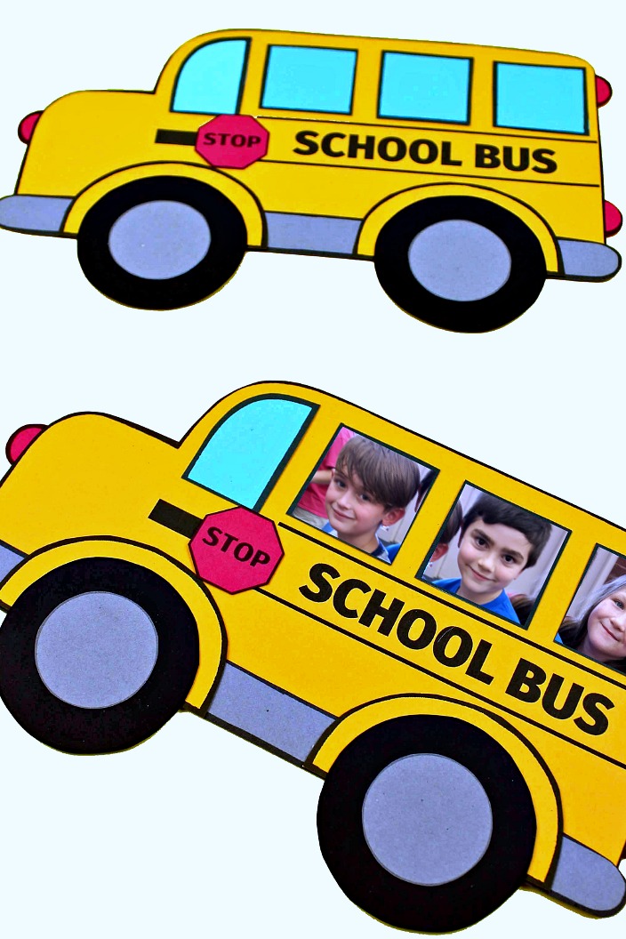 School Bus Craft #FreePrintable #SchoolBus #BackToSchool #BackToSchoolCrafts