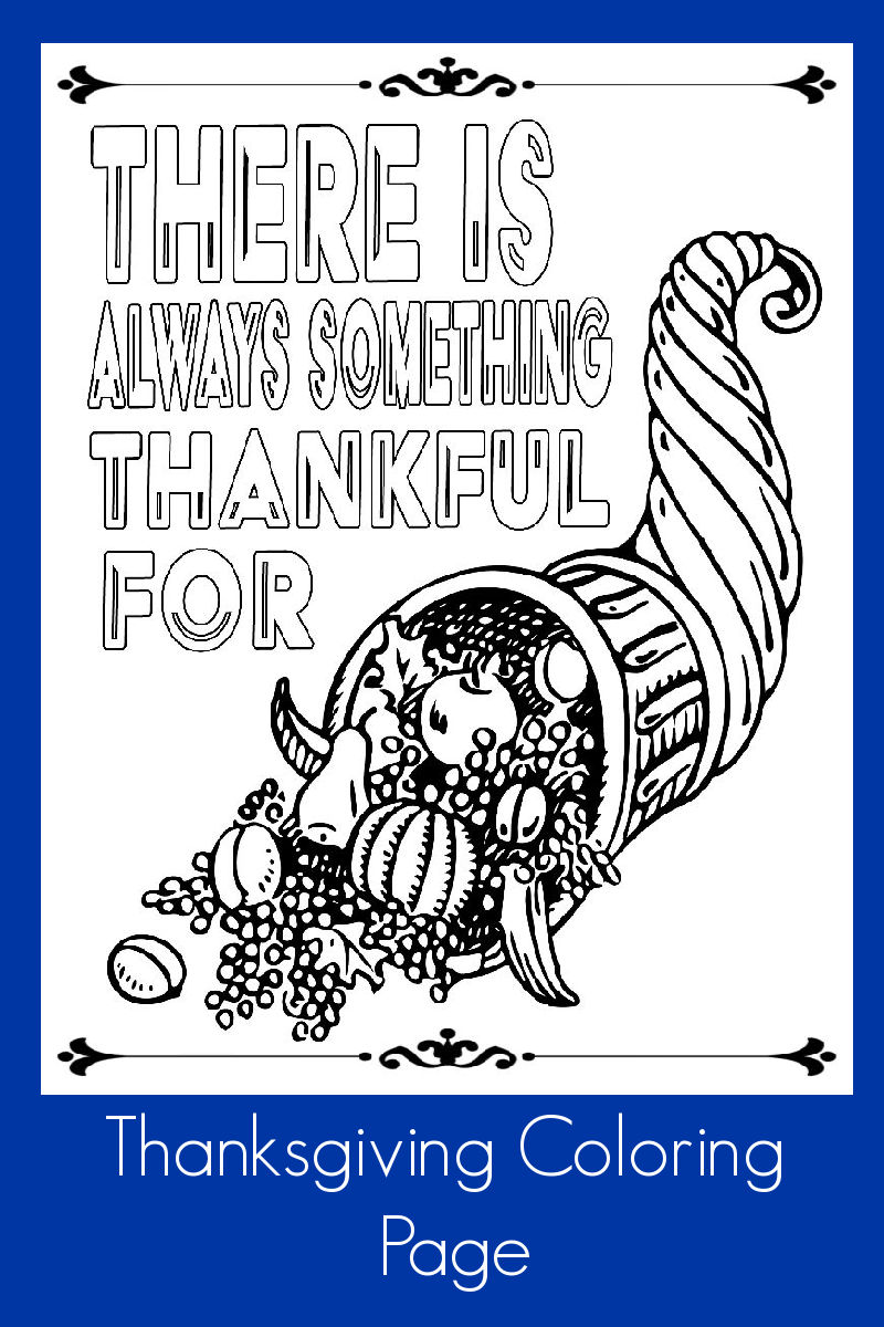 Thankful Coloring Page for Thanksgiving - Mama Likes This