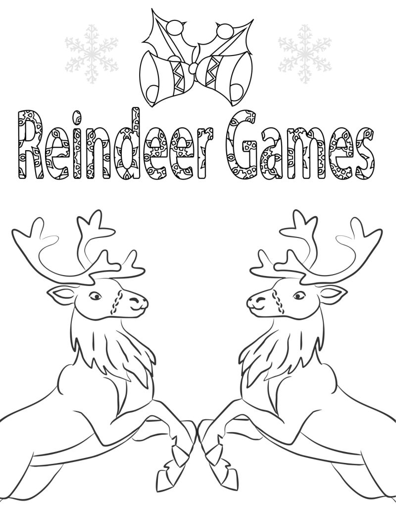 Download Free Printable Reindeer Games Coloring Page | Mama Likes This