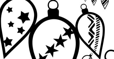 christmas baubles coloring page