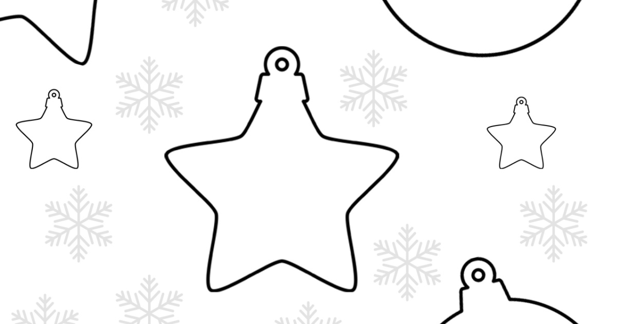 feature christmas ornaments coloring page