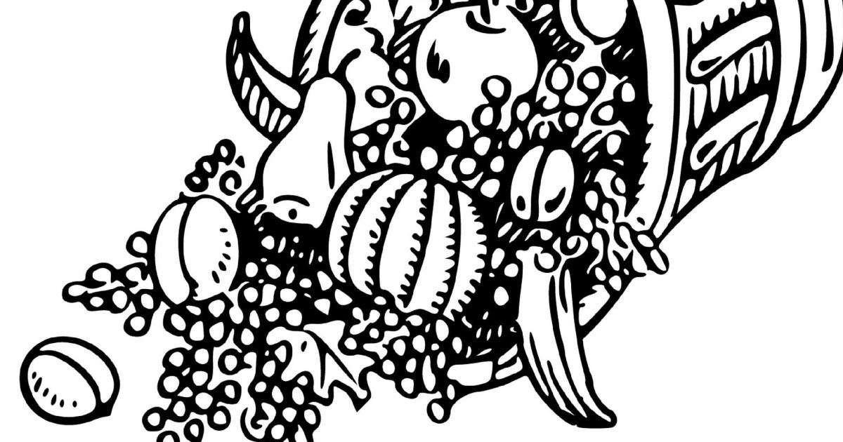 cornucopia coloring page