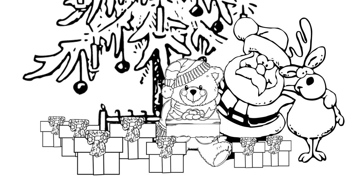  family time christmas coloring page