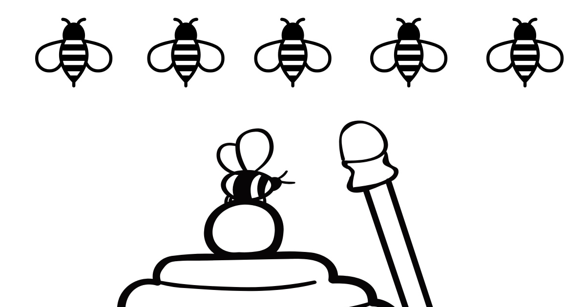 Bees and Honey Pot Coloring Page Mama Likes This