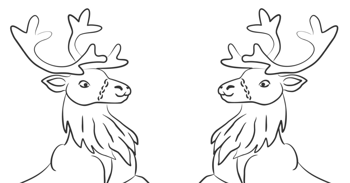 reindeer antler coloring page