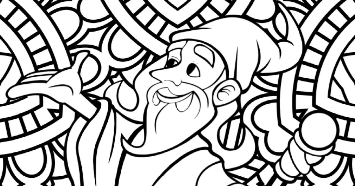 Free Printable Wizard Adult Coloring Page - Mama Likes This