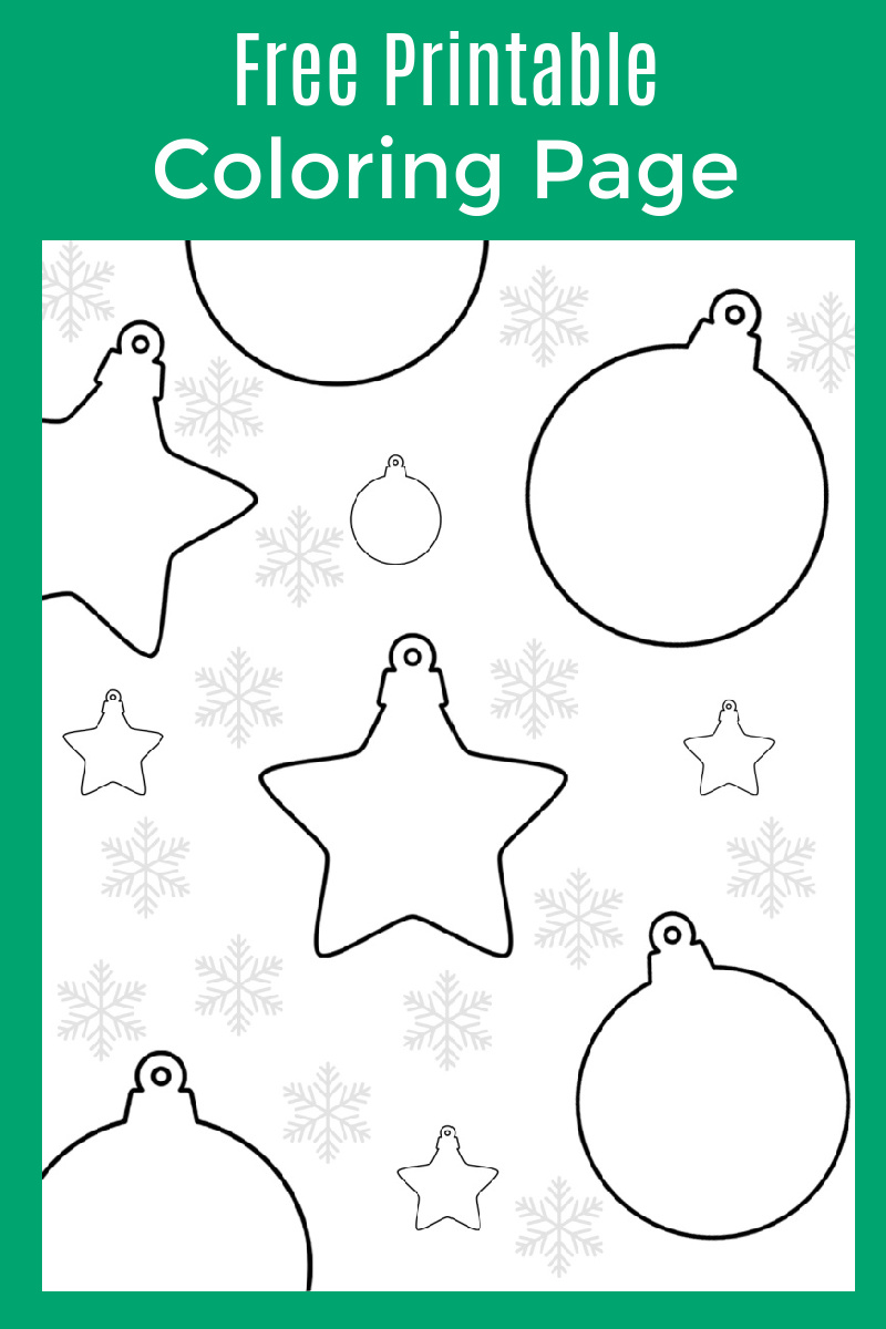 Christmas Ornaments Coloring Page #FreePrintable