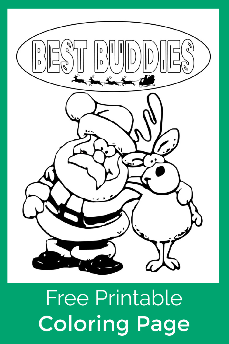 christmas buddies coloring page